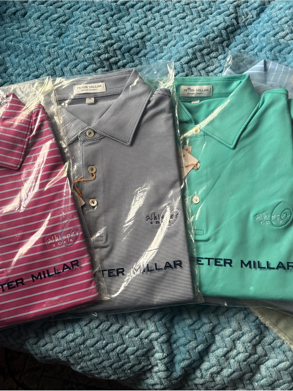 Peter Millar Men’s Polo Pack — Blue, Teal, Gray, Red